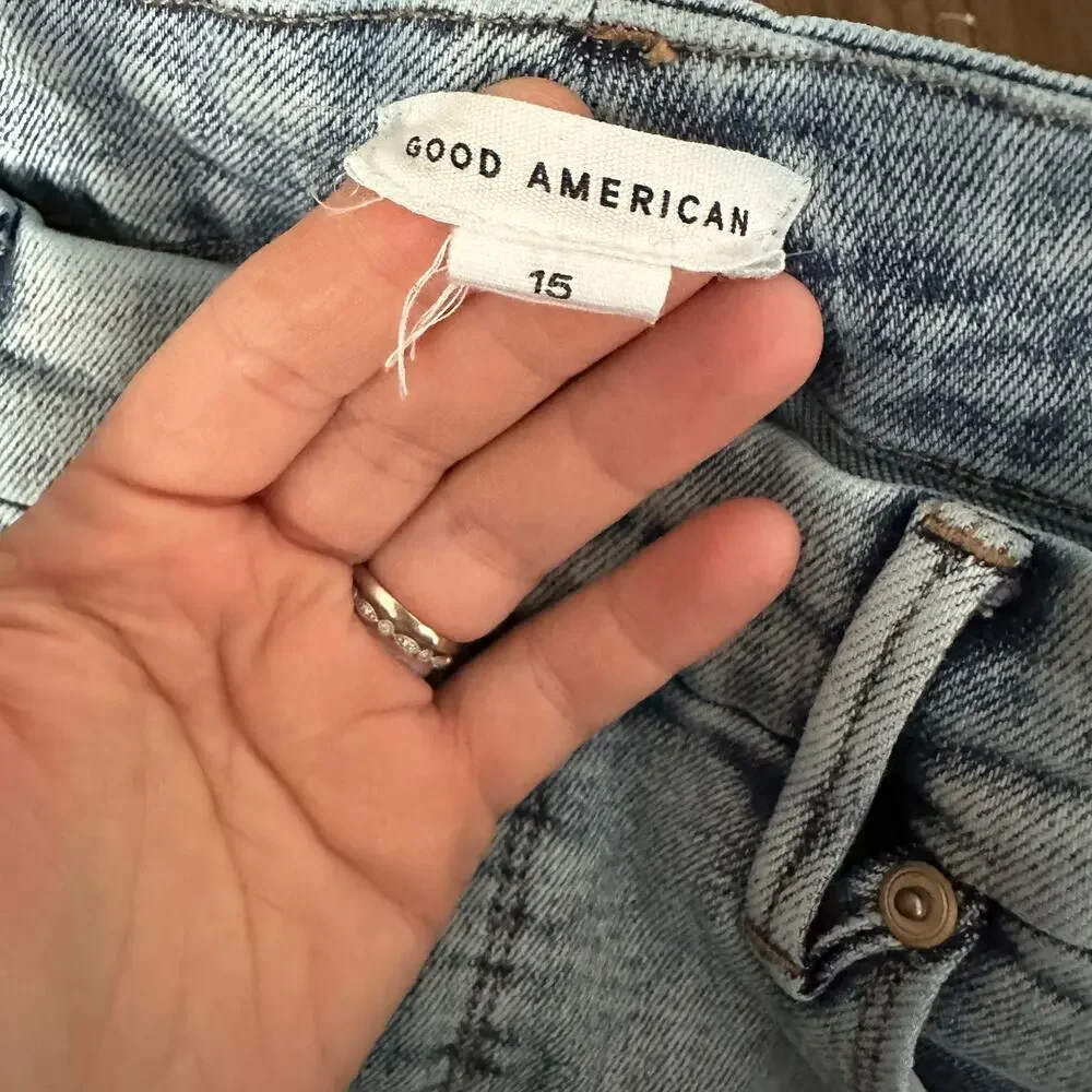 Good American Light Wash Skinny Jeans Ankle Size 15 - Picture 6 of 7